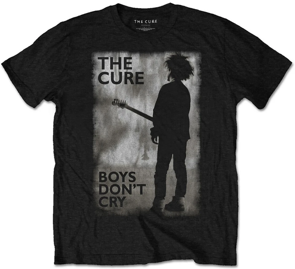 The Cure 'Boys Don't Cry Poster' (Noir) T-Shirt - Photo 1/1