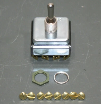 CUTLER-HAMMER Eaton ON/OFF Toggle Switch 7690K8, 4PST, 10A @ 250V, 8 Screw Terminals, 3/4 HP