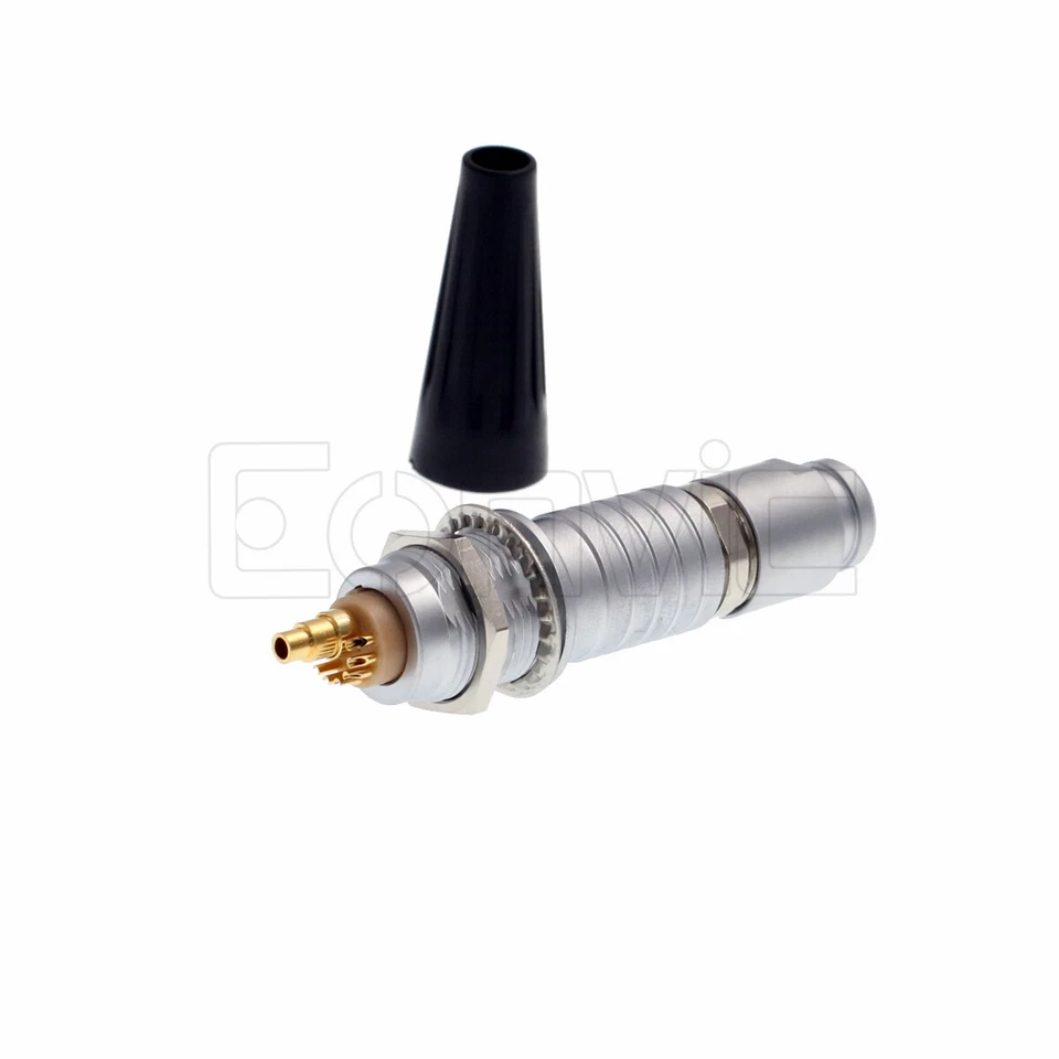 Compatible FGG EGG 2B 806 1 Coax 4K + 6 Pin LV Connector Male Plug Female Socket - Image 1 of 1