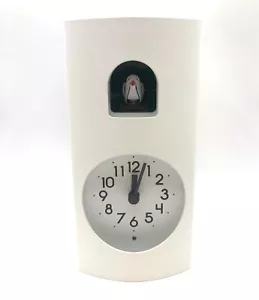 NEW Lemnos Bockoo Cuckoo Clock Wall-Mounted Analog White Steel GF17-04 Japan - Picture 1 of 4