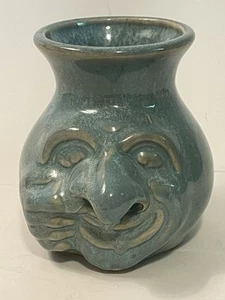 Egg Separator Runny Nose Art Pottery Aaargh Designs 2002 Stoneware Teal Blue - Picture 1 of 9