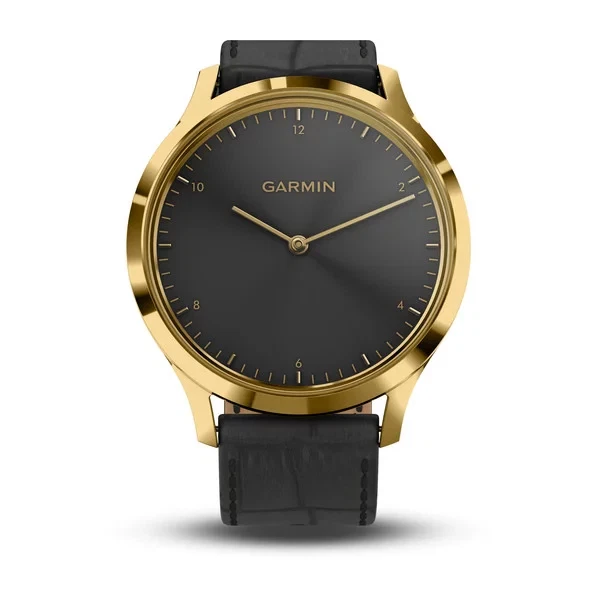 GPS Garmin Vivomove Hr dourado + pulseira preta genérica - Imagem 1 de 1