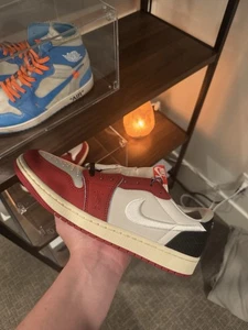 Size 9.5 - Trophy Room x Air Jordan 1 Retro OG SP Low Rookie Card - Home - Picture 1 of 8