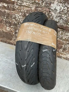 Michelin ROAD 5 120/70-17 58W & 150/70-17 Pair Motorcycle Motorbike Tyres - Picture 1 of 13