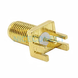 10x SMA Buchse Ende Start PCB Befestigung breiter Flansch 0,062" Medium RF Stecker - Bild 1 von 3