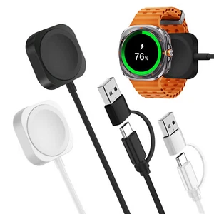 Dwuportowa magnetyczna ładowarka Stacja ładująca do Samsung Galaxy Watch Ultra 7 6 5 4 - Zdjęcie 1 z 15