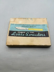 Vintage Set of 6 Stainless Little Spreaders Import - Picture 1 of 6