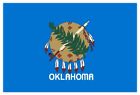 Oklahoma state  flag sticker decal 5" X 3"