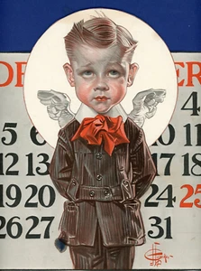 1915 Original JC Leyendecker Color Cover Art. A Boy As Christmas Approaches - Imagen 1 de 1