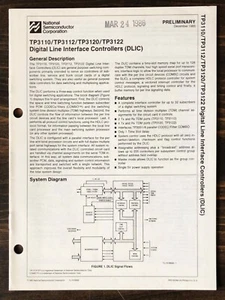 National Semiconductor - TP3110 Digital Line Interface Controller (DLIC) 1985 - Picture 1 of 3