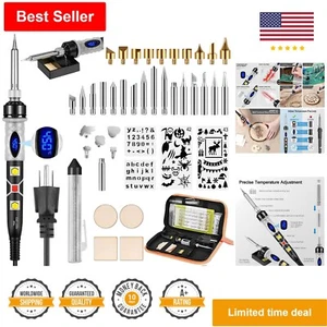 Wood Burning Kit with Adjustable Temperature - 43Pcs DIY Tool Set for Embossi... - Picture 1 of 11