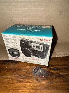Kmart Focal Auxiliary Lens Set Telephoto Wide Angle Canon Sure Shot AF35M - Picture 1 of 5