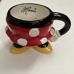 Disney Parks Minnie Mouse Coffee Mug Cup Polka Dot Dress & feet Disneyland - Picture 1 of 9