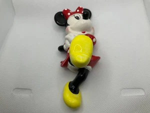 Disney MINNIE MOUSE Wall HOOK FIGURINE ~ Ceramic FIGURE Robe HANGER - Picture 1 of 5