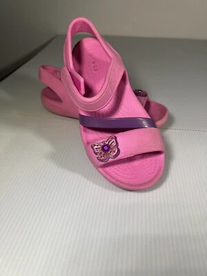 Crocs Lina Teal vegan slip on sandals SZ Childs 13  - Image 1 of 4