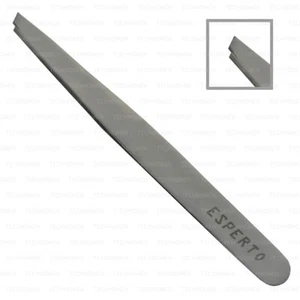 SLANTED EYEBROW FACIAL BODY HAIR REMOVING PLUCKING TWEEZERS PINZETTA PINZAS - Picture 1 of 2