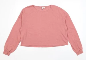 H&M Womens Pink Cotton Blend Sweatshirt Size M - Picture 1 of 10