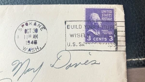 Hotel Victoria cover, Spokane to Woodland, Washington, with hotel stationery - Picture 1 of 6