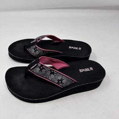 Teva Mandalyn Plataforma Cuña Chanclas Tanga Sandalias Mujer’s Talla US 8 EU 39 Foto 1 de 4
