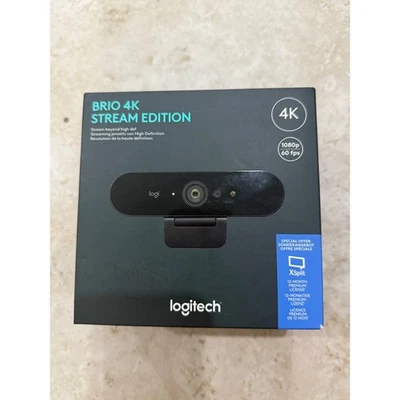 Logitech BRIO 4K Stream Edition Webcam 4K HDR 1080p 60 fps SEALED Broadcast - Image 1 of 4