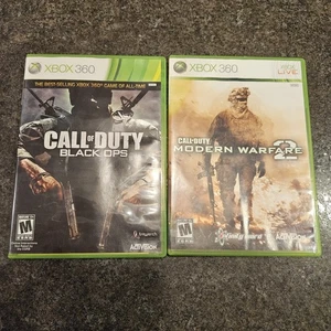 Xbox 360 Call Of Duty Game Bundle Of 2 Modern Warfare 2 And Black Ops - Picture 1 of 12