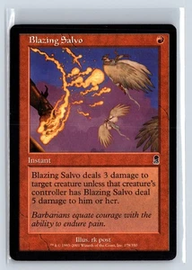 (3x) BLAZING SALVO - Odyssey – MTG Magic the Gathering Card - Common - Picture 1 of 6