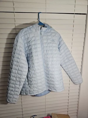The NORTH FACE Womens XL Thermoball Hoodie Jacket WINDMILL BLUE  - Image 1 of 4