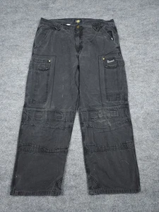 Pantalones de mezclilla holgados cargo Dr. Martens vintage para hombre 38x30 (se adapta a 37 x 26) ropa de trabajo negros - Imagen 1 de 13