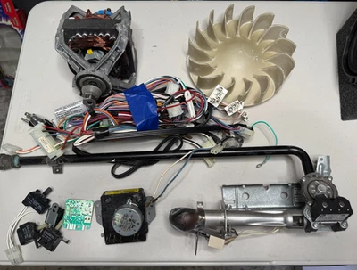 Lote de 110 piezas para secadora Kenmore, arnés de cables, rueda sopladora, motor motriz, sensores Foto 1 de 4