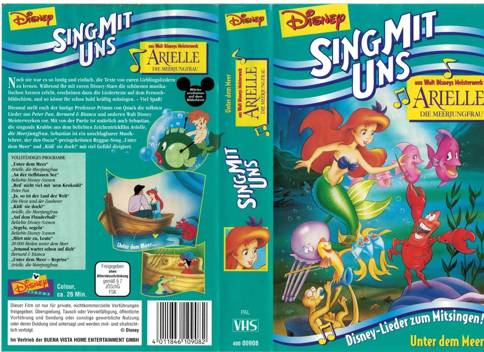 Disney Arielle - Sing mit uns - Unter dem Meer - VHS von Walt Disney - Bild 1 von 1
