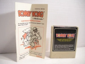 Vintage Atari 2600 Game Cartridge Donkey Kong Coleco Nintendo w/ Manual 1982 - Picture 1 of 4