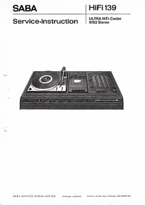 Service Manual-Anleitung für Saba Ultra HiFi Center 9763 - Picture 1 of 1