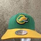California Golden Seals Hat Cap Mens  Green Yellow Snapback Mitchell & Ness NHL