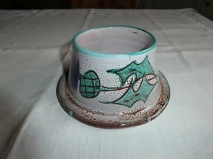 POT BEURRIER EN CERAMIQUE DECOR FLEURS ET FEUILLAGES - Bild 1 von 3