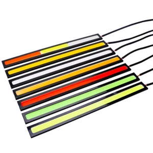 4X LED STRIP DRL DAYTIME RUNNING LIGHTS FOG COB CAR LAMP DRIVING WHITE DC 12V - Picture 1 of 9