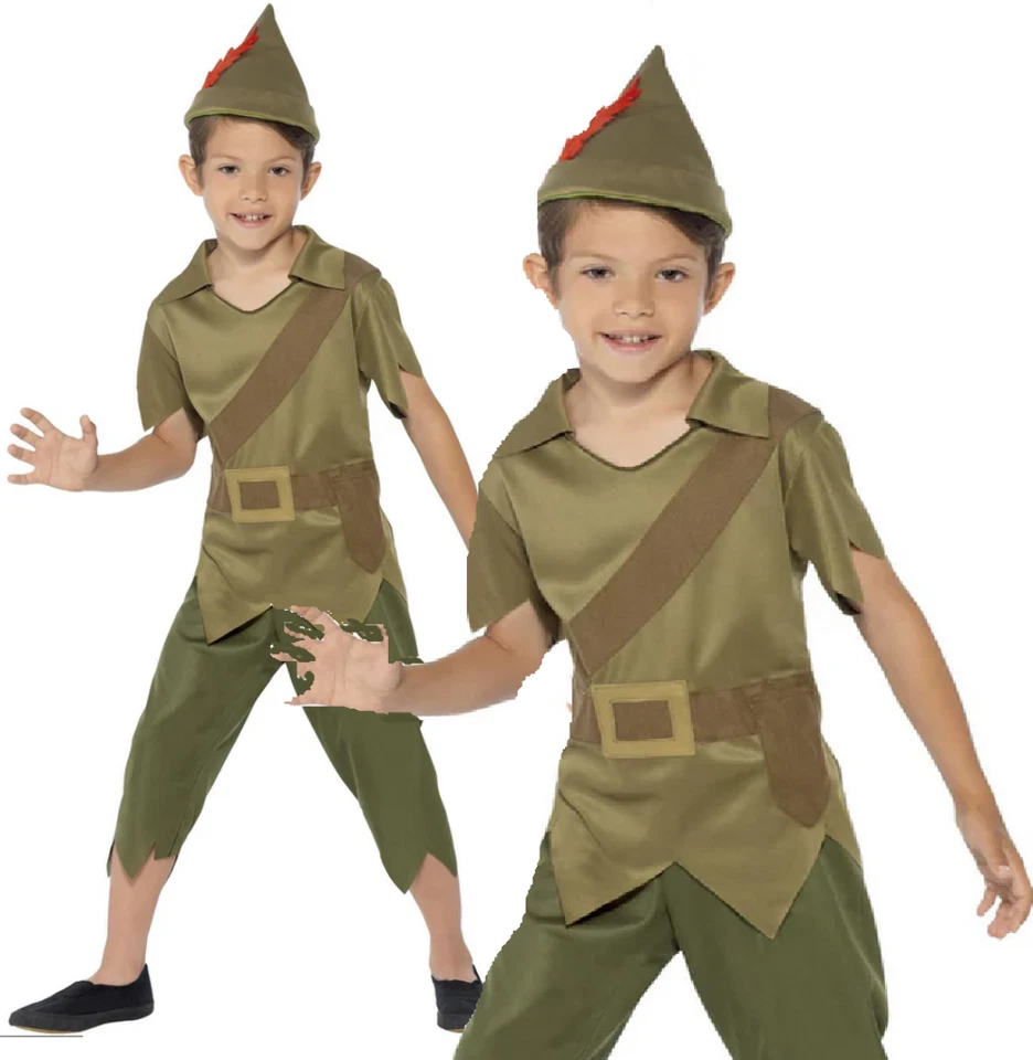Toddler Baby Robin Hood Costume Boys Medieval Fancy Dress Kids Book Day Outfit - Image 1 of 1