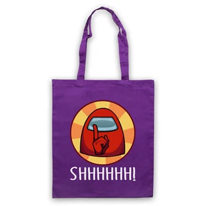 AMONG US SHHHHH! IMPOSTER ONLINE COMPUTER GAME KILLER TOTE BAG LIFE SHOPPER - Picture 1 of 11