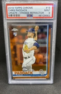 Chris Paddack 2019 Topps Chrome Update Orange Refractor /25 Rookie PSA 9 POP 2๐ - Picture 1 of 2