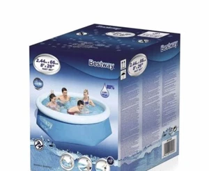 Bestway 8' x 26" schnelles Set Kinder oberirdischer Pool • KEINE PUMPE/KOSTENLOSER VERSAND - Bild 1 von 6