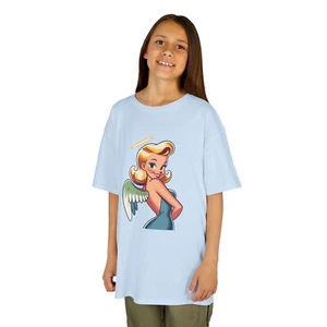 Cute Angel Graphic Kids Tee - Fun Gift for Birthdays, Christian Events, Playtime - Picture 1 of 31