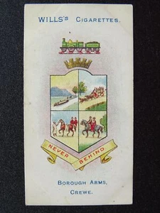 No.95 CREWE Borough Arms 2nd Ed (51-100) by W.D.& H.O.Wills 1906 - Picture 1 of 1