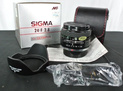 nos SIGMA 24MM F2.8MF LENS Olympus 52mm New In Box - Image 1 of 2