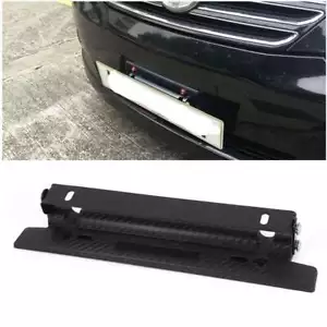 Universal No Drill Carbon Fiber Front License Plate Mount Bracket Holder for Car - Bild 1 von 12