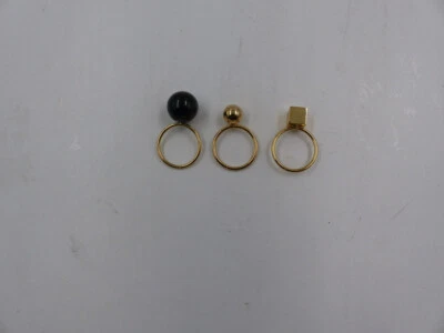 TRINA TURK WOMENS 3 PACK OF 3 DESIGN RINGS IN GOLD ONE SIZE FITS ALL - Image 1 of 4