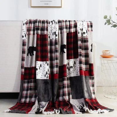 Valerian Luxury Velvet Super Soft Light Weight Blanket Prints Fleece Year Rou... - Image 1 of 4