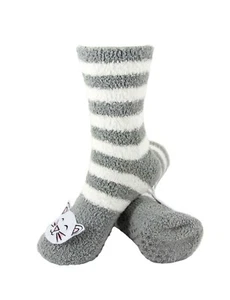 Para mujer Cálidos Difusa Acogedores Gris Gato Animal Cabina Invierno Calcetines Crew, 3 Pares - Imagen 1 de 1