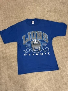 Rare Detroit Lions NFL Vintage 95 Graphic T shirt Size L Logo 7 Single Stitch - Picture 1 of 7