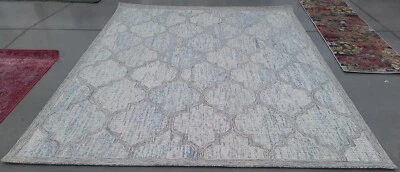 Alfombra Marfil/Azul Claro 8'-0" x 10'-0" Agujero Precio Reducido 1172767446 ABT474B-8 Foto 1 de 4