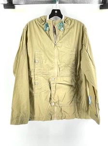 Diesel Men's Beige Full Zip Vented Hooded Windbreaker Jacket Size XXL - Picture 1 of 17
