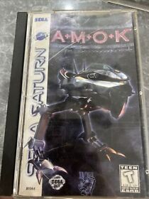 Amok (Sega Saturn, 1997) Authentic Complete in Box CIB Manual Case Is Broken